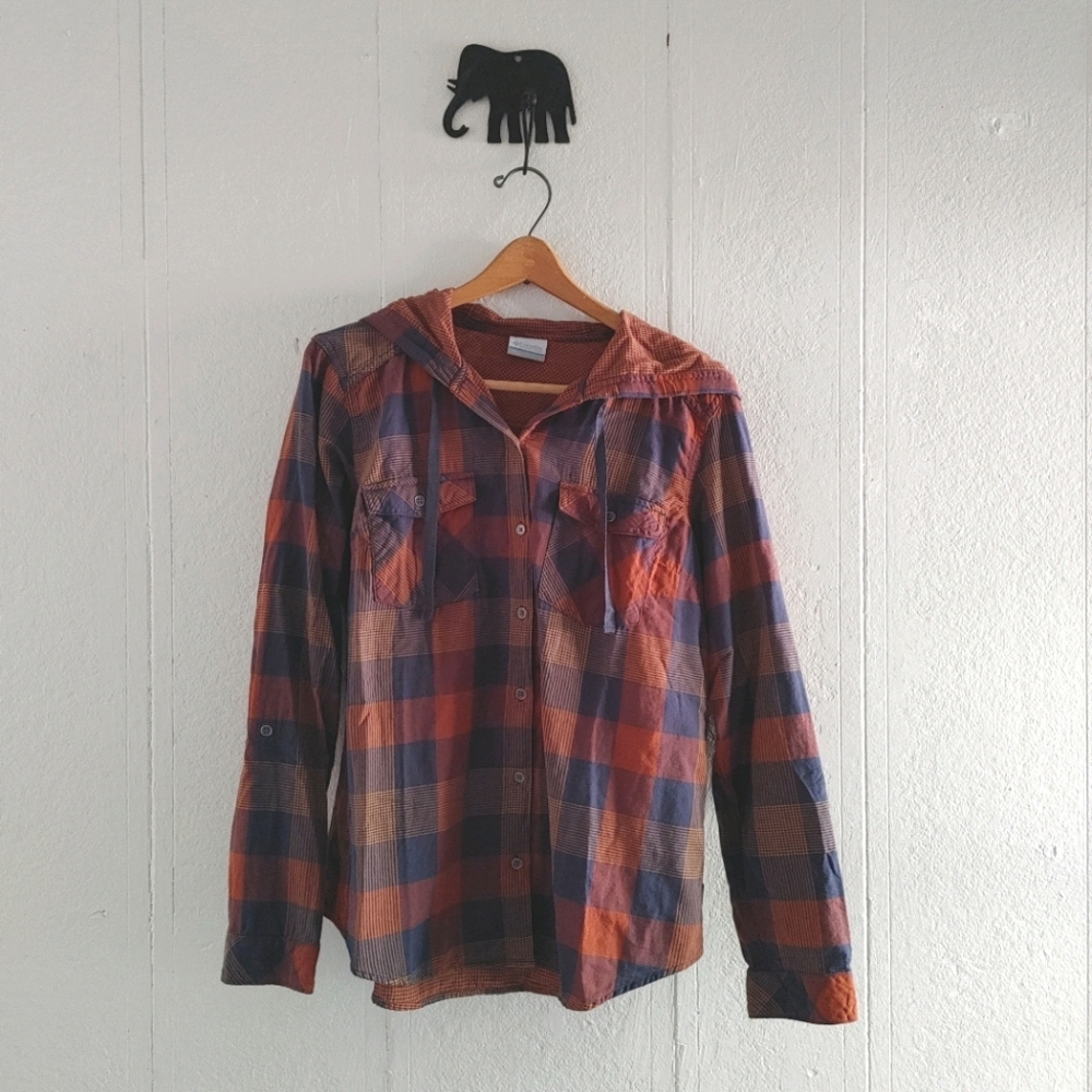 Columbia Hooded Flannel worn once
